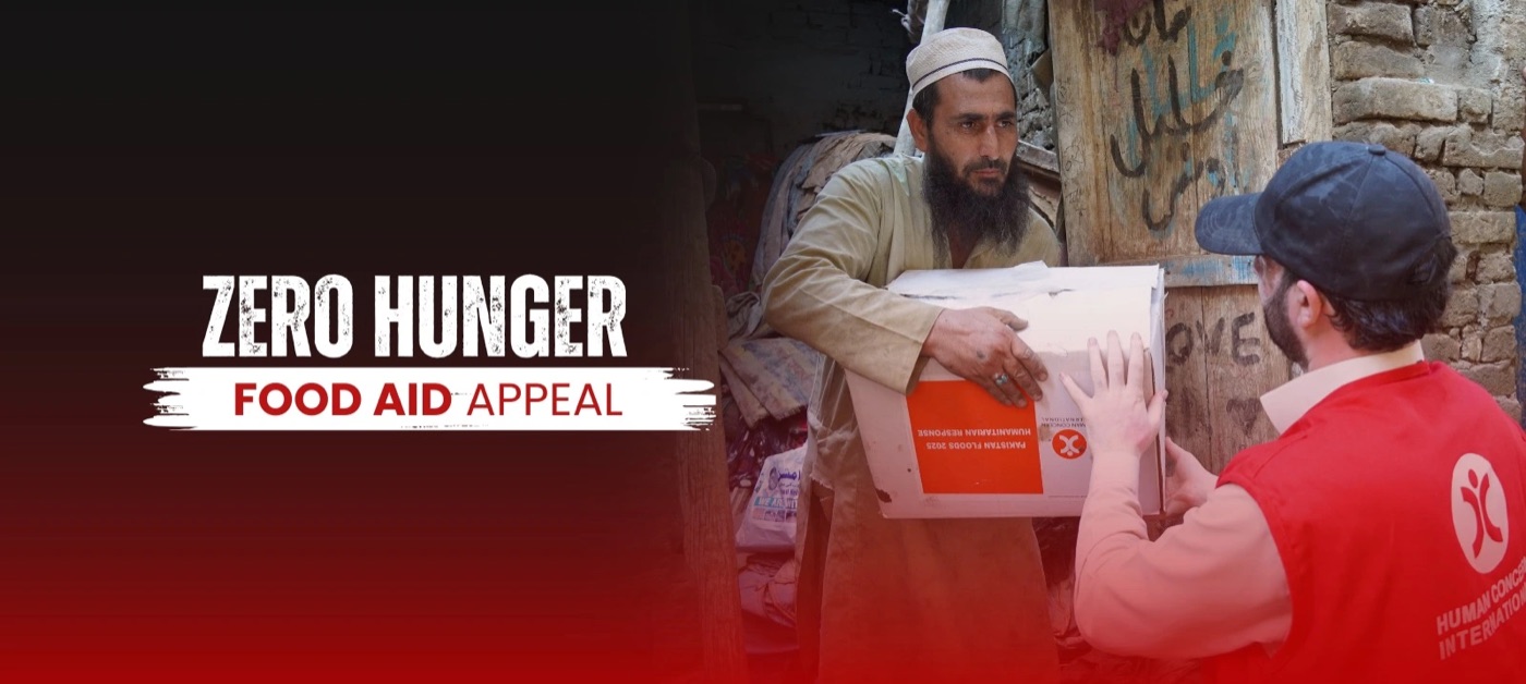 Zero Hunger Food Aid Appeal campaign banner.